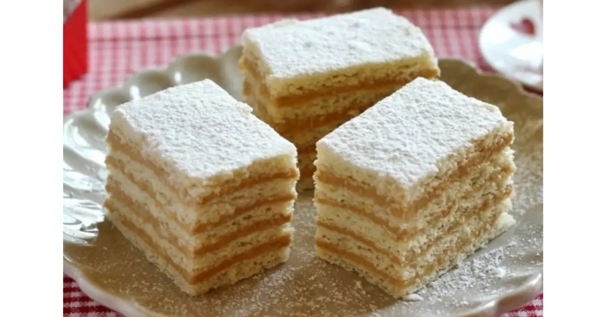 Desert cu foi fragede și caramel – rețetă clasică cu gust intens de zahăr ars